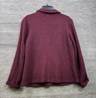 Jones New York Blazer Jacket Womens Size Xl Red Wool Knit Button Pockets Unlined