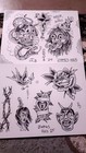 Tattoo Flash Sheets Original  18 Sheets Original Flash Prints  Limited Quantity 