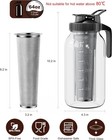 64oz Cold Brew Coffee Maker W 304 Ss Filter  Mason Jar   Spout  black 