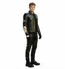 Men   s Black Genuine Leather Biker Jacket Caf   Racer Style Motorcycle Jacket