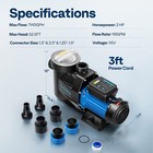 2 0 Hp Swimming Pool Pump Self Priming 7140gph W  Timer For In above Ground Pool