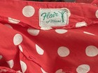 Vintage 1950s Red Polka Dot Swing Rockabilly Sexy Pinup Dress