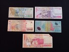 Romania 1000   2000   5000   50000   100000 Lei Banknotes - Damaged