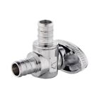 Efield 1 2  Pex Crimp X 1 2  Pex Crimp Angle Stop Valve 1 4 Turn Lead Free