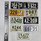 Vintage Wheaties Bicycle License Plates Lot Of 9 1950s State Style Metal