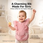Waterproof Baby Bibs 2-pack For Girls   Boys  Lightweight  Cute Butterflies Desi
