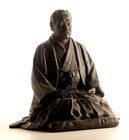 Japanese Antique Bronze Sculpture Of A Man 1915 Taisho Era