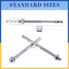 Glarks 12pcs 1 2  X 7  Wedge Anchors Zinc Plated X  12pcs   Silver 