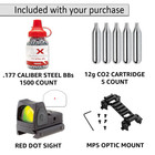 Umarex Hk Mp5 K-pdw  177 Cal Air Gun W  Red Dot Sight  Bbs   Co2  2252330 