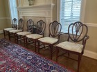 Drexel Dining Chairs Hepplewhite Shield Back  Vintage