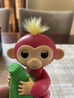 Authentic Fingerlings Interactive Pink Monkey Bella By Wowwee W Green Tree