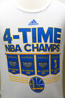 Nba Golden State Warriors Basketball 4-time Champs Xl Adidas White T-shirt