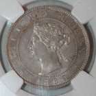 Beautiful 1869 Copper-nickel Coin Jamaica Half Penny Queen Victoria Ngc Ms 62