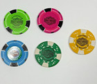 Harley-davidson Dealer Poker Chip Lot Of 5 Mixed Dealerships No Duplicates