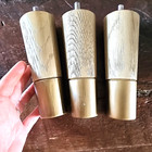 Vintage Set Of 3 Table Legs Sofa Furniture Turned Solid Wood 6 25  Tall Screw In