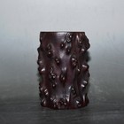 Chinese Natural Red Sandalwood Carved Exquisite Free Shape Brush Pot 7584