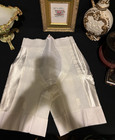 Vtg Silky Shiny Zip 4 Garter Panty Panties Girdle Pin Up Rubber Sheer 32 L