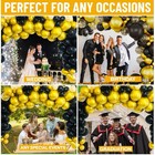 114 Pcs  Black Gold Confetti 12  10  5  Premium Latex Balloon Garland Arch Kit