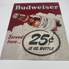 Budweiser Beer Vintage Style Tin Metal Bar Sign Poster Man Cave Collectible 2001