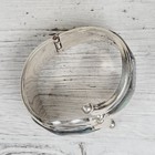 Vintage Mexico Bypass Abalone Sterling Silver 925 Hinged Bracelet 6  Retro