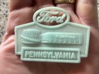 Vintage 1964 New York Worlds Fair Souvenir Ford Employee Badge Uranium Glow Dark