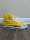Vtg 70s 80s Converse Hi Tops Yellow Made In Usa Box Logo Chucks Mens 5 Womens 7