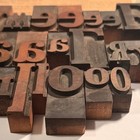 Vintage Wooden Letterpress Printing Blocks Set Of 29 Antique Wood Type