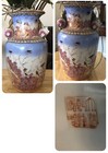 Rare Chinese Export Porcelain Multi Colored Vase With Mark  14 5    Tall