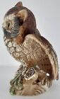 Vintage Owl Porcelain Bisque Figurine Homco 1970s Home Decor