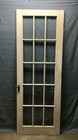 Antique Single 15 Lite Shabby 31x85 Large Glass French Door Vtg Old Chic 365-26b