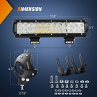 12inch 72w Spot Flood Combo Led Light Bar Off Road Lights White