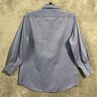 Ermenegildo Zegna Mens Large Flip Cuff Button Down Shirt Blue Made In Italy