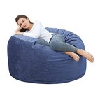 4 Foot Bean Bag Chair memory Foam Big Bean Bag For Adults  Big Sofa With Blue