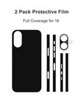 Skin Wrap For Iphone 16  Full Vinyl Decal Sticker Cover For Phone Back  2 Pac   
