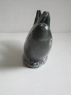 Canadian Eskimo Inuit Soapstone Sea Otter Carving Sculpture Signed Df