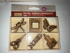 Prima Marketing Scrapbook Crafts Embellishments Wood Icons Lot Of 133 Pieces