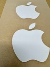 Genuine Oem Apple Logo Sticker Decal White  2    W X 2 5    H   2 Stickers On Sheet