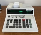 Vintage 1979 Sharp Compet Cs-2182 Printing Calculator W  Locking Case Keys Mint