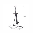 Vertical Climber Machine  Adjustable  Folding  Black