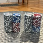 Vintage Camel Casino Las Vegas Poker Chips Lot Of 2 New Sealed Red Blue Grey