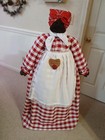 Vacuum Cover Grandma Sweet Afroamerican  Negro  Black - Red   White  Check Dress