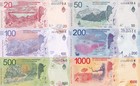 Argentina 20 50 100 200 500 1000 Pesos 2016-2018 P 361 362 363-366 Unc Set 6 Pcs