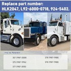 2 Pcs Long Side Hood Stay Control Cable  Fits For Peterbilt  1987-2010  357