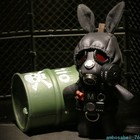 Upgraded Gas Mask Rabbit Keychain Dark Military Display Charm Accessory Gift Toy
