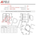 3-position Rotary Switch 20a 690v Lw28 Changeover Selector On-off-on