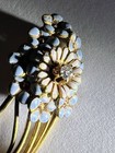 Vintage Old Mine Diamond Pin  14k Gold  1920s Era Booch Pin  Antique