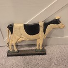 Vintage Cast Iron Cow Door Stop Heavy Cast Metal Farmhouse Decor 