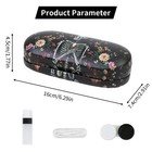 2-in-1 Contact Lens   Eyeglasses Case  Hard Shell Travel Holder With Mirror  Bla