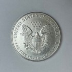 2000 American Eagle 1 Ozt  999 Fine Silver 24k Gold Gilded One Dollar  1 Capsule