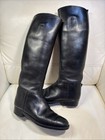 Vtg Peal   Co Polo Riding Boots King George Vanderbilt Leather Black Sz 7 5